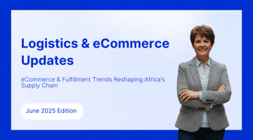 A screen with old woman showing logistics and ecommerce updates july 2025 edition.